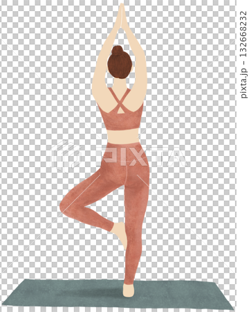 Illustration of a yoga woman 132668232
