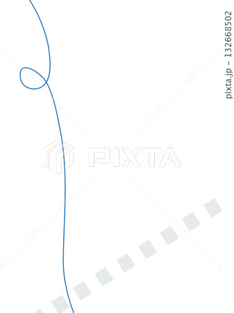 上向きのループを描く線と空間的な点の抽象モチーフ背景 132668502