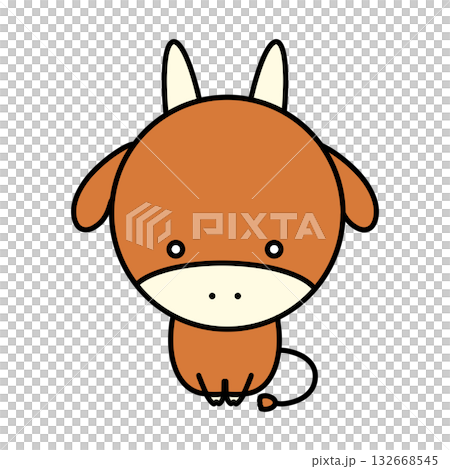 Zodiac illustration (ox) 132668545