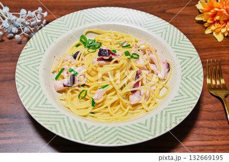 タコのパスタ　塩味 132669195