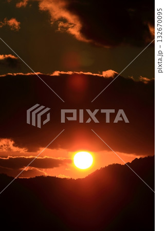 大芝島から望むサンセット 132670095