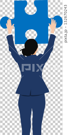 Illustration of a businesswoman thinking about business strategies Illustration of a businesswoman thinking about business strategies 132670243
