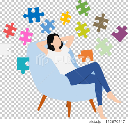 経営戦略を考えるビジネスウーマンのイラスト 132670247