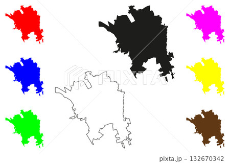 Tehuacan city (United Mexican States, Mexico, Puebla State) map vector illustration, scribble sketch Tehuacan map Tehuacan city (United Mexican States, Mexico, Puebla State) map vector illustration, scribble sketch Tehuacan map 132670342