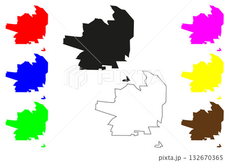 Toluca city (United Mexican States, Mexico, Mexico State) map vector illustration, scribble sketch Toluca de Lerdo map 132670365