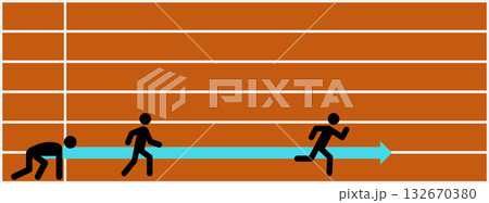 営業成績を競うイラスト 132670380