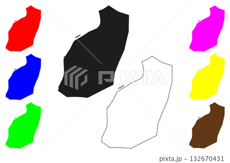 Hpa-an city (Republic of the Union of Myanmar, Burma) map vector illustration, scribble sketch Pa-an map Hpa-an city (Republic of the Union of Myanmar, Burma) map vector illustration, scribble sketch Pa-an map 132670431