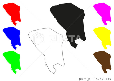 Monywa city (Republic of the Union of Myanmar, Burma) map vector illustration, scribble sketch Monywa map 132670435