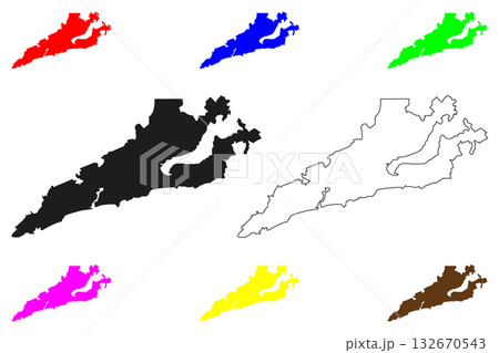 Dunedin city (New Zealand, South Island) map vector illustration, scribble sketch Otepoti map 132670543