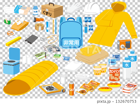 災害防備物品 01 災害防備物品 01 132670753