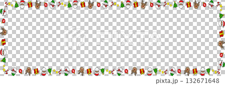 The  Christmas Bell Boarder Line for Holiday or celebration concept. 132671648