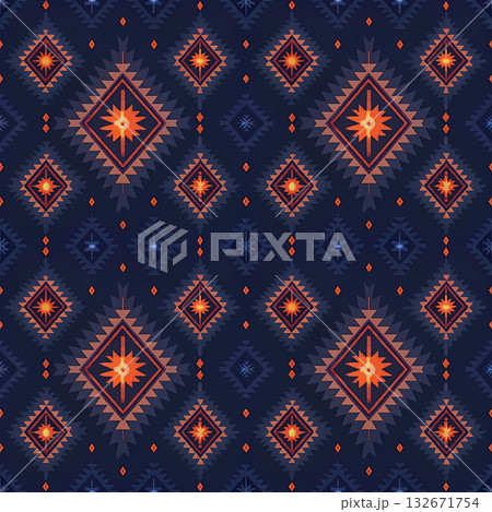 seamless vector pattern in the style of art deco, vintage, retro, vintage, wallpaper, design, textile, wrapping paper, packaging, background 132671754