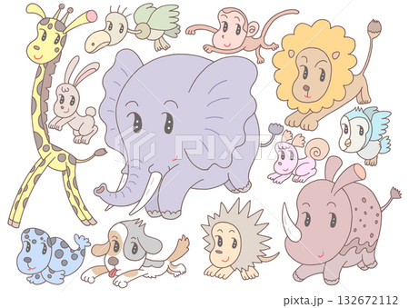 動物キャラクター - アニマル・哺乳類・鳥・野生動物 132672112