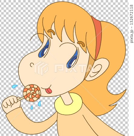 人物——女孩、小孩、棒棒糖 人物——女孩、小孩、棒棒糖 132672118