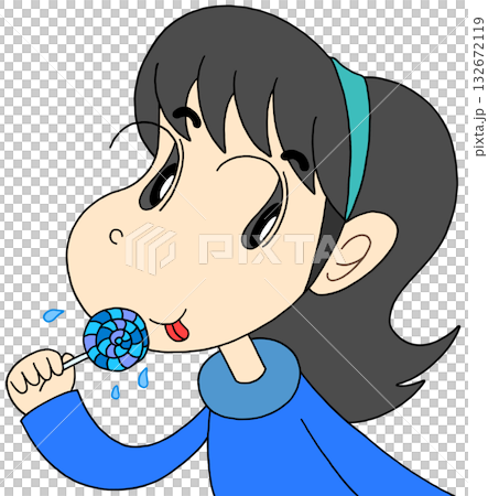 Characters - Girl, Child, Lollipop 132672119