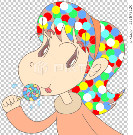 人物——女孩、小孩、棒棒糖 132672120