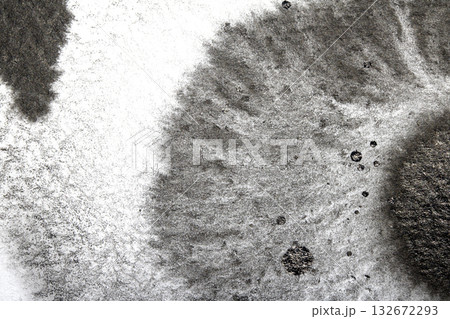 Black and white ink pencil background with abstract lines and swirls and splatters creative monochrome 132672293