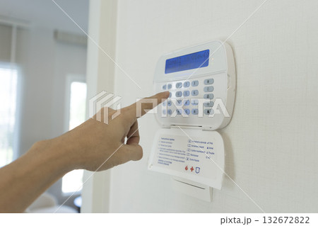 Security alarm keypad of a home Security alarm keypad of a home 132672822