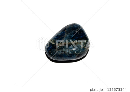 Close up of a healing crystal quartz rock stone on white background Close up of a healing crystal quartz rock stone on white background 132673344