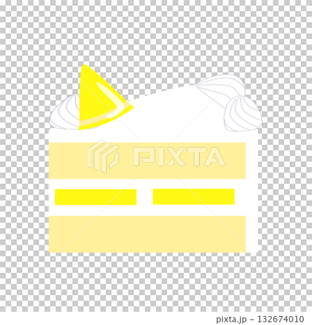レモンのショートケーキ　カット 132674010