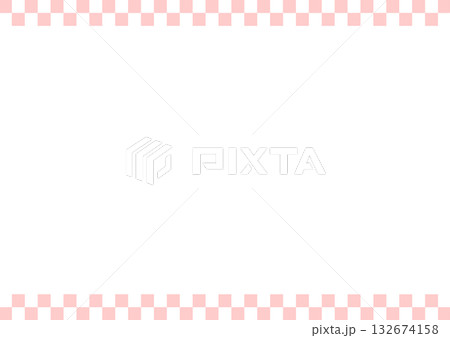 和柄パターン 市松模様フレームのライン線の背景イラスト 横長 桜ピンク色 ベクターpng 和柄パターン 市松模様フレームのライン線の背景イラスト 横長 桜ピンク色 ベクターpng 132674158