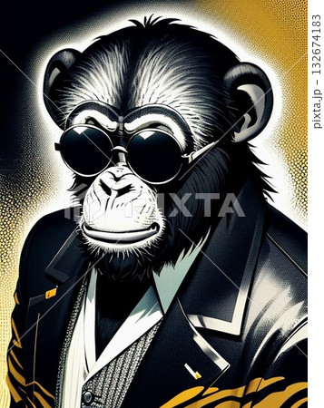 オシャレなチンパンジー 132674183