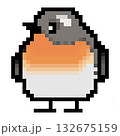 ドット絵 アニマルイラスト ムギマキのオス 若 132675159
