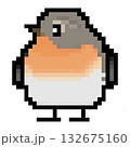 ドット絵 アニマルイラスト ムギマキのメス 132675160