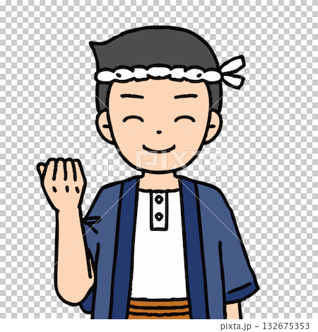 大工の男性がガッツポーズをしている 大工の男性がガッツポーズをしている 132675353