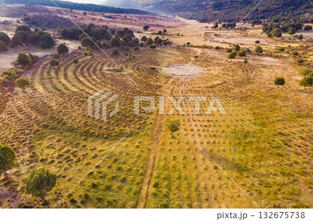 Sad Hill Cemetery in Spain. Tourist place Sad Hill Cemetery in Spain. Tourist place 132675738