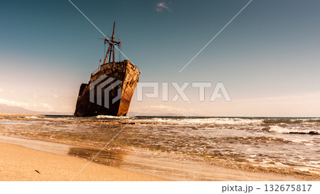 The famous shipwreck near Gythio Greece 132675817