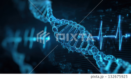 心拍数とDNAのデジタルホログラフィック 132675925