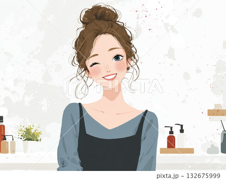 美優シリーズ:まつげエクステをしている女性 美優シリーズ:まつげエクステをしている女性 132675999