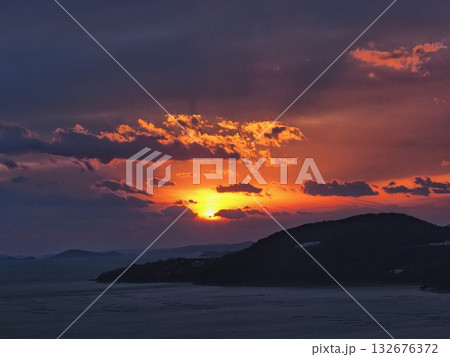 万葉の岬から見る播磨灘の夕景 万葉の岬から見る播磨灘の夕景 132676372