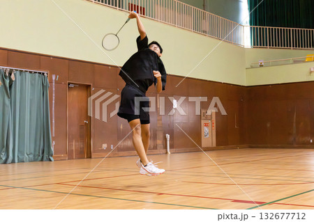 バドミントン部活風景 バドミントン部活風景 132677712