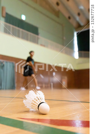 バドミントン部活風景 132677718