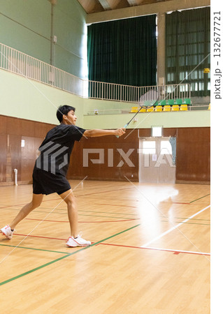バドミントン部活風景 バドミントン部活風景 132677721