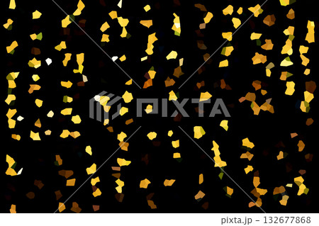 Abstract yellow confetti on black background for celebration, party, and festive decor ideas Abstract yellow confetti on black background for celebration, party, and festive decor ideas 132677868