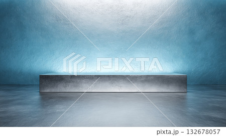 A large, rectangular metallic platform is...のイラスト素材 [132678057] - PIXTA