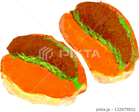 コロッケパンのイラスト 132679052