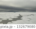 Sea ice in the Barents Sea near Franz Josef Land in summer  132679080