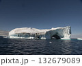 Beautiful view of blue icebergs in Antarctica 132679089