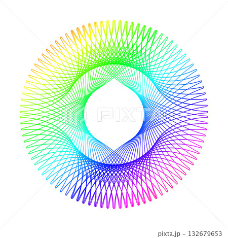 Simple rainbow line frames with double stroke. Monogram blank for text decoration. Simple rainbow line frames with double stroke. Monogram blank for text decoration. 132679653