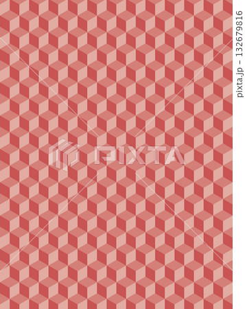 臙脂色の立方体の背景 132679816