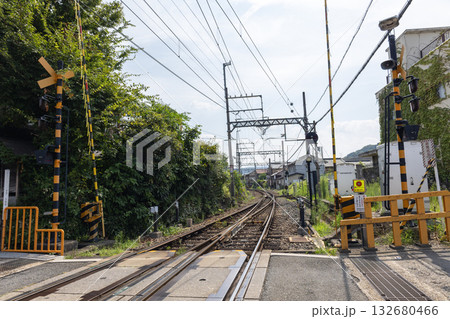 奈良県/近鉄吉野線下市口駅横の踏切(2025年8月撮影) 奈良県/近鉄吉野線下市口駅横の踏切(2025年8月撮影) 132680466