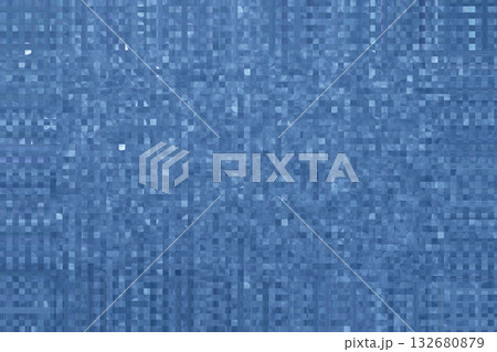 Blue mosaic texture with pixel grid pattern for digital background and design projects 132680879