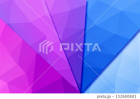 Abstract geometric gradient background with pink purple and blue tones in polygonal shapes Abstract geometric gradient background with pink purple and blue tones in polygonal shapes 132680881