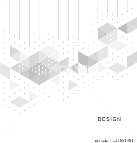Abstract geometric technological background. Vector creative design. Abstract geometric technological background. Vector creative design. 132681491