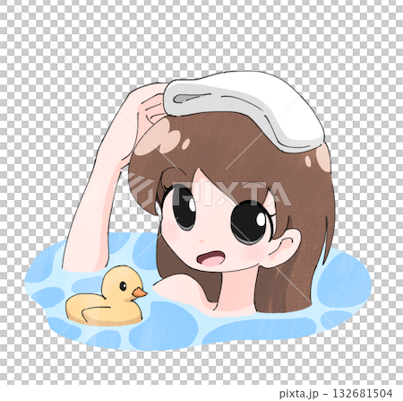 入浴する女子1 132681504