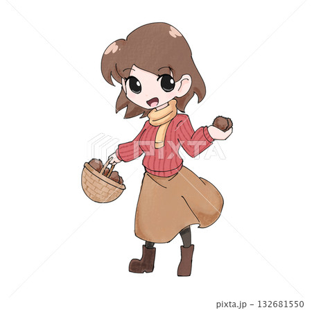栗拾いする女子1 栗拾いする女子1 132681550